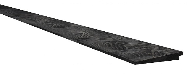 Douglas Zweeds rabat 1,1-2,7x19,5 cm, één zijde geschaafd, één zijde ruw, zwart gespoten