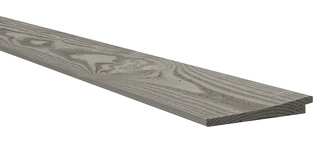 Douglas zweeds rabat breed 11-27x195x3000mm grijs gespoten