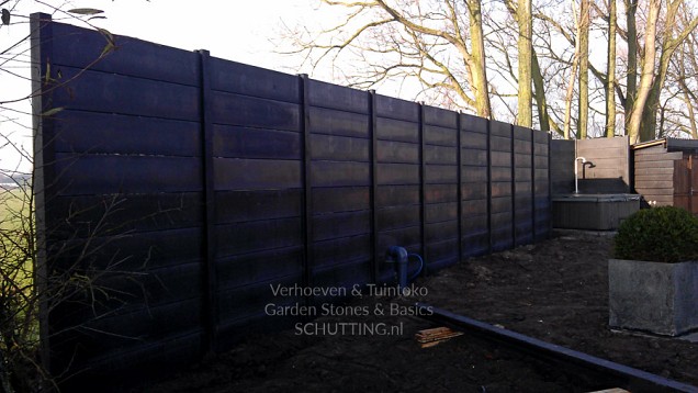 Betonplaat dubbelzijdig Glad Antraciet 180x26x3.4cm