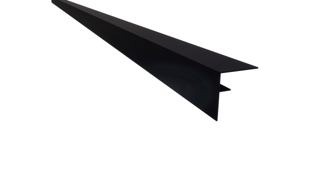 *Profi-Wall Aluminium F-profiel RAL9005 zwart 70x78x4000mm