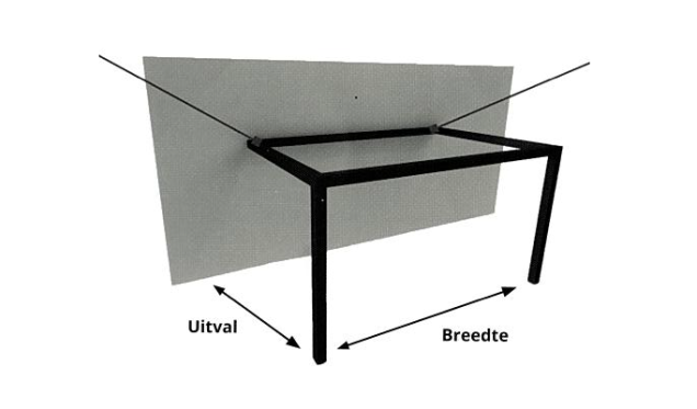 Aluminium pergola muuraanbouw