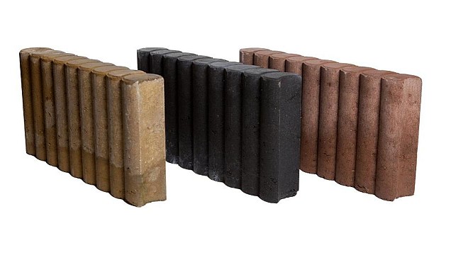 *Palissadeband Zwart 8x25x50cm Op=Op