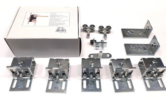 Frame voor schuifpoort wandbevestiging 1165x1900mm compleet met hang-en sluitwerk