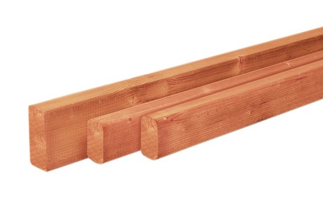 Douglas geschaafde balk gedroogd 22x45x3000mm  Blank