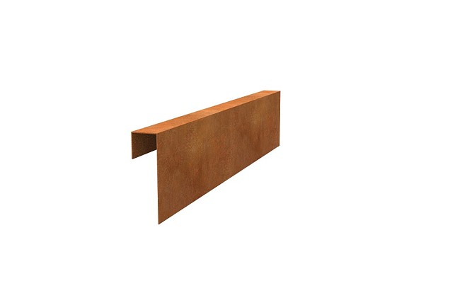 *Cortenstaal 6cm opsluitkap 6x6x200cm 20cm hoog