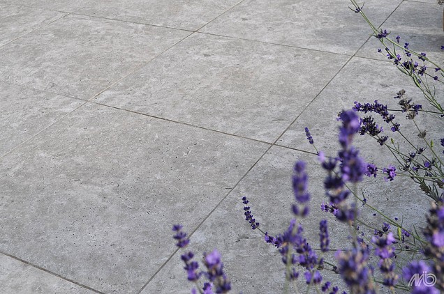 Keramische tegel Travertin Crosscut Silver Colored Body Gezaagd  Rectified 60x60x2cm