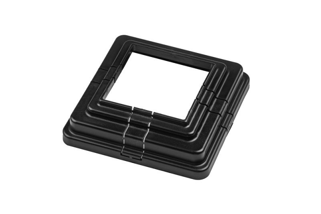 Afdekplaat t.b.v. paalvoet aluminium paal 137x137x38mm