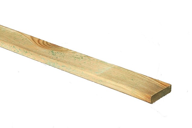 *Plank Vuren geschaafd afgerond 18x70x4200mm