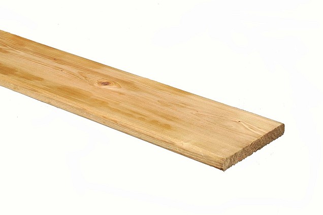 *Plank vuren geschaafd afgerond 18x140x1800mm