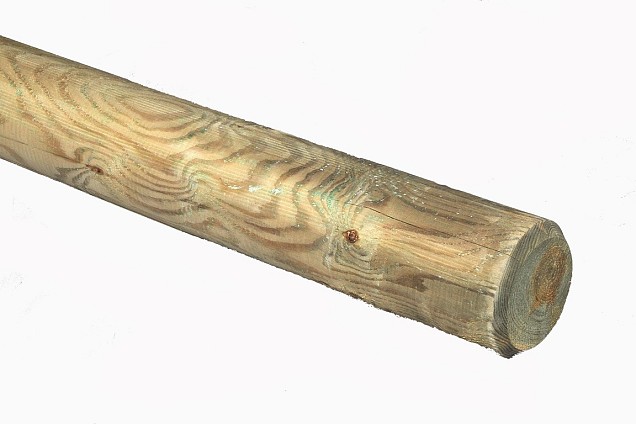 *Rondhout zonder punt Grenen 100x6000mm  OP=OP