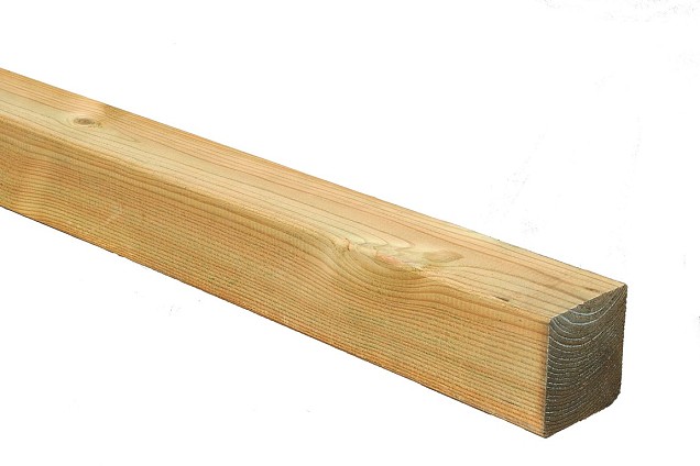 *Vierkantpaal Grenen 120x120x900mm