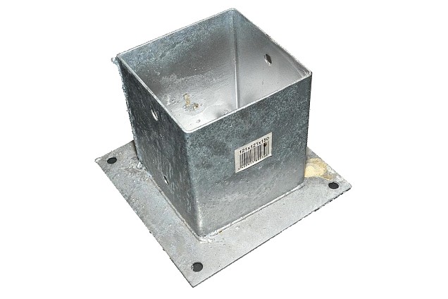 *Paalsteun op plaat verzinkt 121x121x150mm