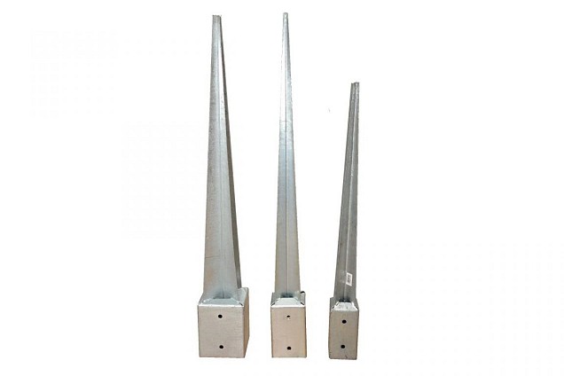*Paalsteun puntmodel verzinkt. 151x151x900mm.