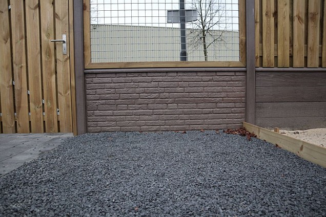 Betonplaat Baksteenmotief dubbelzijdig Bruin 184x36x4,8cm (levertijd ca. 4 weken)