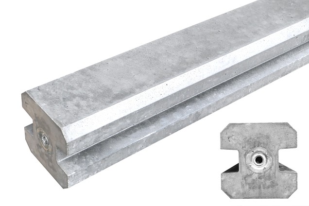 Combiwood gladde betonpaal Stampgrijs 10x10x275cm Tussenpaal