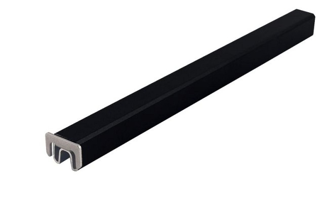 *Profi-Fence Aluminium eindlijst 177cm RAL 9005 Laag model