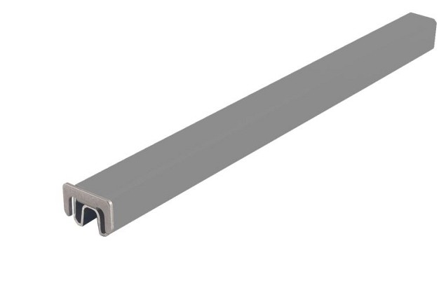 *Profi-Fence Aluminium Begin- /eind set 179cm RAL 9007