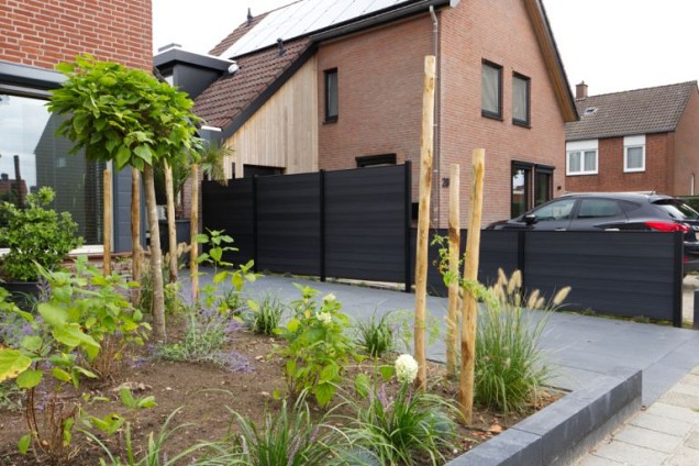 *Profi-fence Scherm Naturel  175(b)x184(h)cm Solid Black