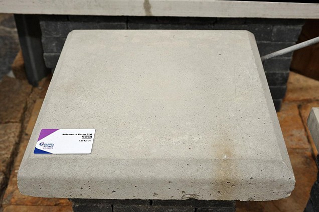 Afdekmuts plat Grijs 42x42cm