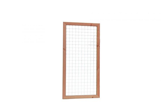 Zwart gaaspaneel trellis maas 7.5x7.5cm met douglas kader 130x180cm