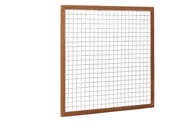 *Verzinkt gaaspaneel trellis maas 7.5x7.5cm met hardhout kader 180x180cm