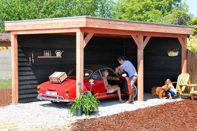 Douglas geschaafde balk 45x45x3000mm groen ge?mpregneerd