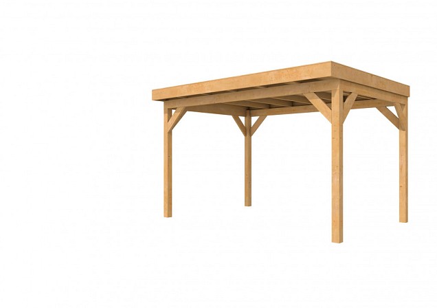 Douglas buitenverblijf plat dak Comfort 400x305cm. Blank