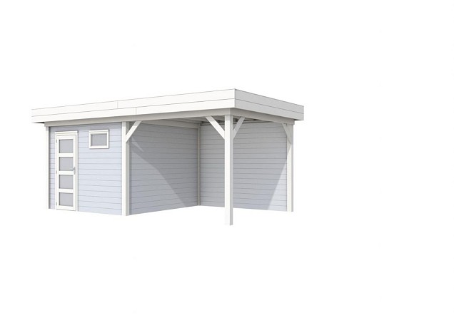 Tuinhuis Tapuit 300x300cm met Luifel 400cm, kleurloos ge?mpregneerd.