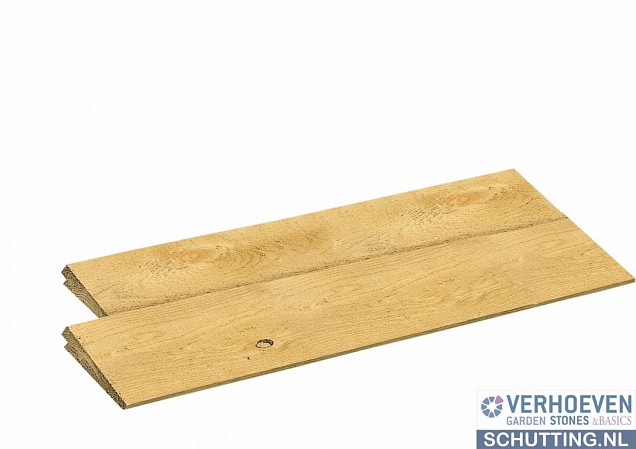 Zweeds vuren rabat  1 zijde geschaafd 1 zijde fijnbezaagd 10/21x145x3000mm