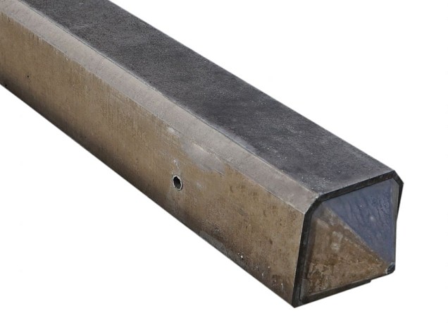 Betonpaal Punt glad Punt Bruin 10x10x195cm tussen sponning 74cm