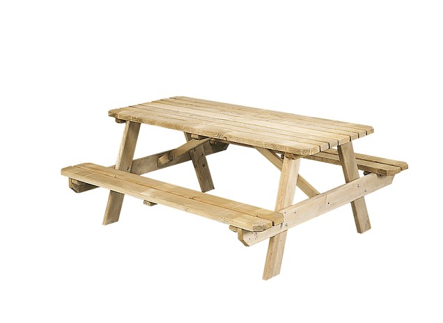Picknicktafel 40mm Easy opklapbare zitting ge‹mpregneerd bladmaat 180x70cm