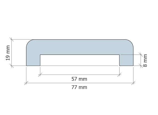 *Afdeklat Toog Grenen 20x80x1815mm