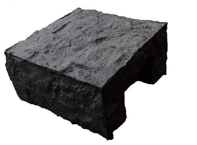 Paalkap ornament beton granietmotief t.b.v. tussenpaal Antraciet 12x12cm