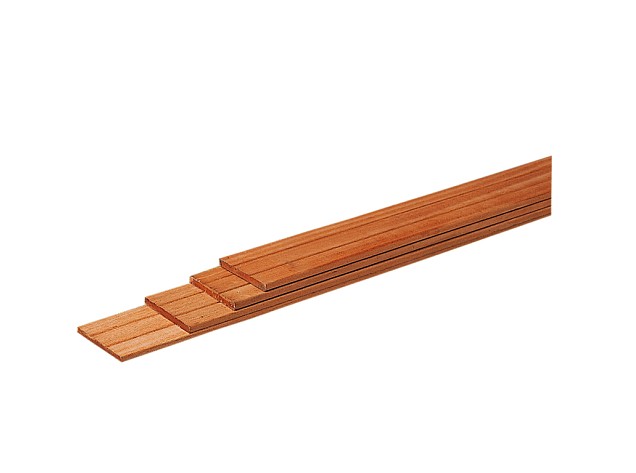 Geschaafde hardhouten plank 15x145x1800mm