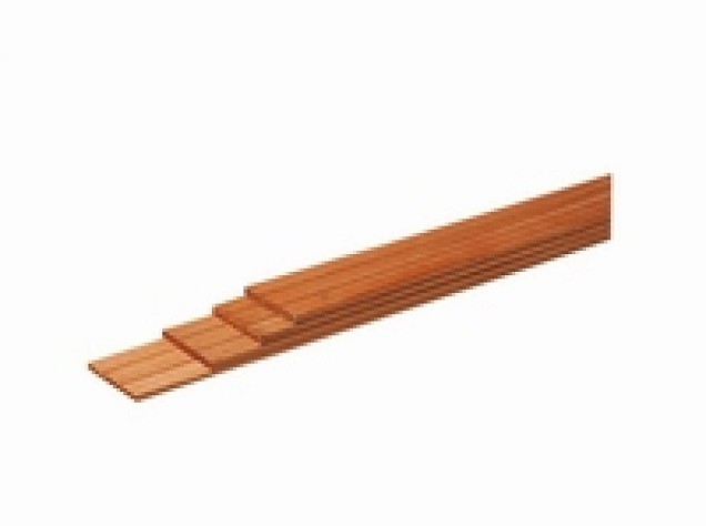 *Bangkirai plank met 2 groeven 12x145x1800mm (vergrijsd)