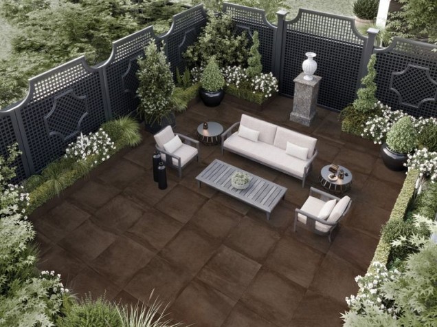 *Aanbieding KeraBeton Cemento Marrone 60x60x4cm