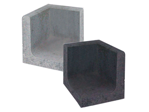 L-hoekelement 30x30x40cm zwart