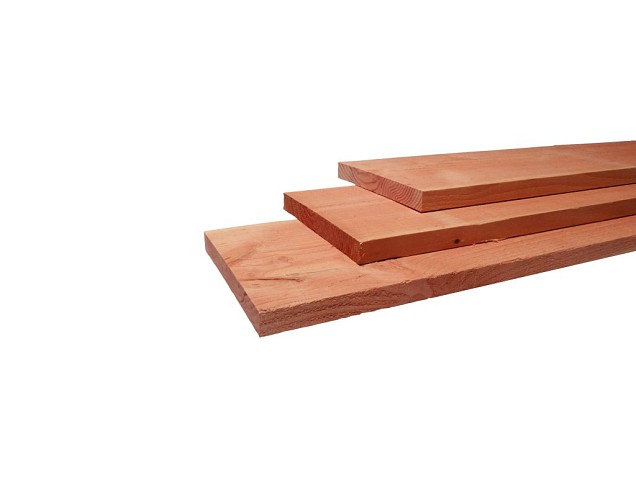 Douglas fijnbezaagde plank vers 32x200x4000mm  groen ge?mpregneerd