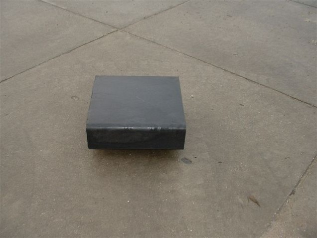 Holblok-traptreden zwart 50x50x15cm