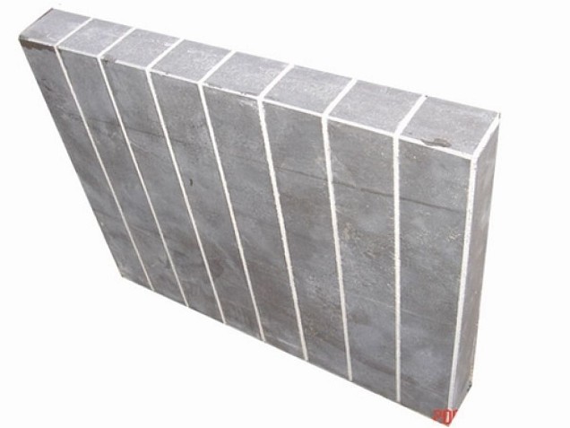 *Blokjesband Hardsteen gezoet Antraciet 6x25x50cm