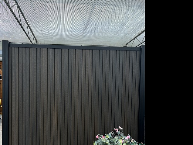 *Profi-fence Rhombus Scherm 175(b)x198(h)cm Walnut Verticaal