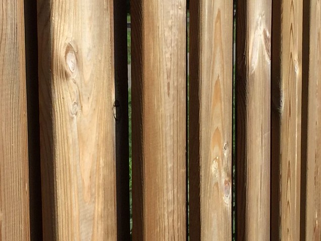 Tuinscherm grenen 19 planks 16mm recht rvs geschroefd 180/90 x 180 cm verticaal