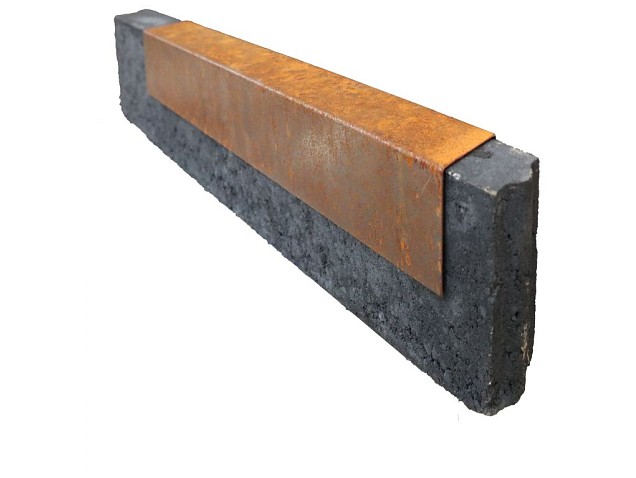 *Cortenstaal 5cm opsluitkap 5x6x200cm op=op