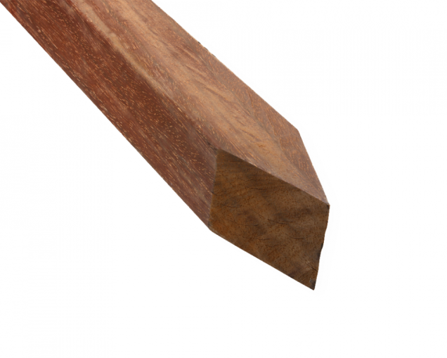 *Angelim Vermelo paal glad geschaafd gepunt 68x68x2500mm