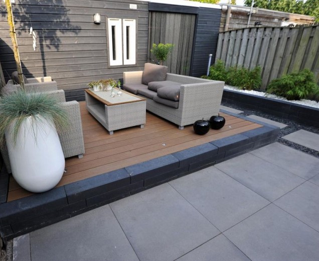 *Garden Wall Natura Black 10x15x60 cm
