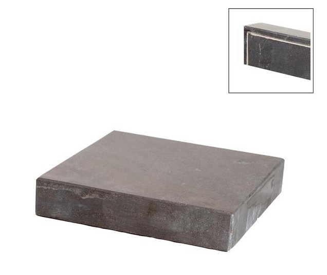 *Afdekelement hardsteen 26x26x5cm met waterrand