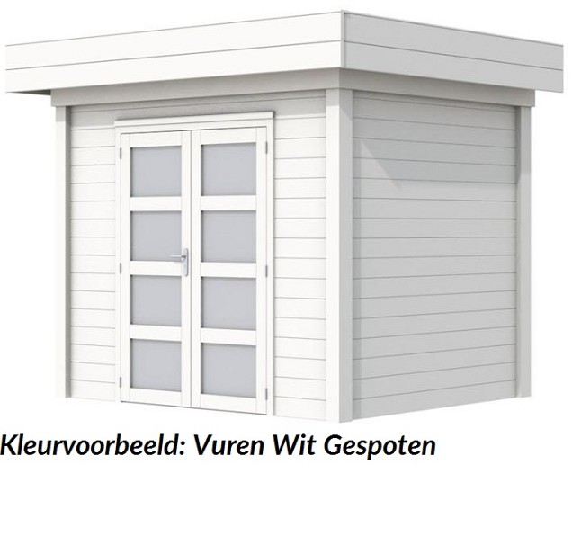 Tuinhuis Kiekendief 200x300cm, wit gespoten.