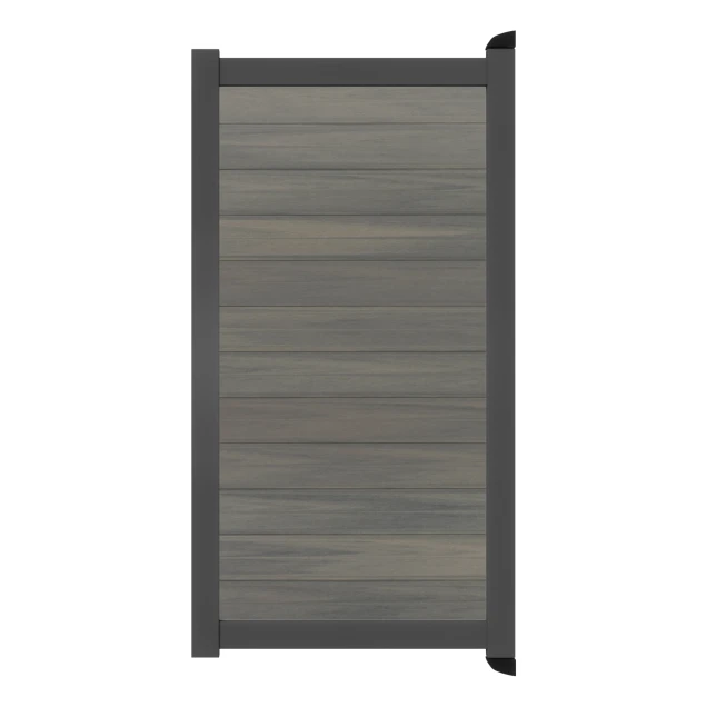 Poort Profi-Fence | 97x186cm | Natural Light Grey | Horizontaal | Antraciet aluminium frame