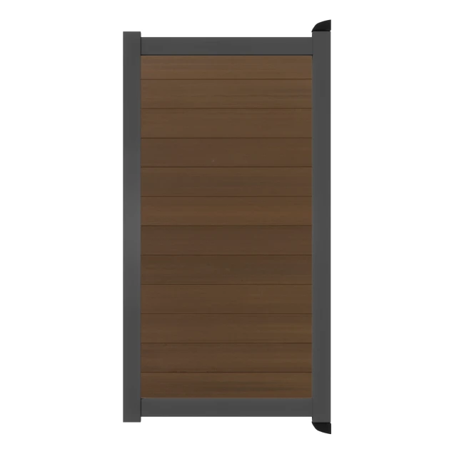 Poort Profi-Fence | 97x197cm | Natural Savanna Brown | Horizontaal | Antraciet aluminium frame