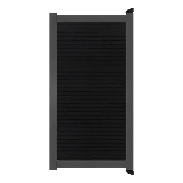Poort Profi-Fence | 97x197cm | Rhombus Solid Black | Horizontaal | Antraciet aluminium frame
